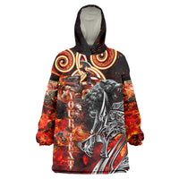 Ulfhednar Wofl Warrior Viking Wearable Blanket Hoodie Runes Norse Mythology Fire