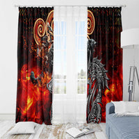 Ulfhednar Wofl Warrior Viking Window Curtain Runes Norse Mythology Fire