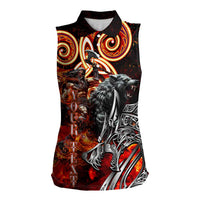 Ulfhednar Wofl Warrior Viking Women Sleeveless Polo Shirt Runes Norse Mythology Fire