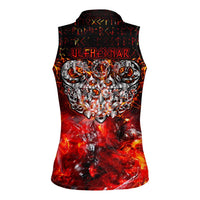 Ulfhednar Wofl Warrior Viking Women Sleeveless Polo Shirt Runes Norse Mythology Fire
