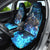 Jofurr Boar Warrior Viking Car Seat Cover Frost Viking Runes Blue Flame