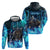 Jofurr Boar Warrior Viking Hoodie Frost Viking Runes Blue Flame
