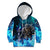 Jofurr Boar Warrior Viking Kid Hoodie Frost Viking Runes Blue Flame