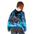 Jofurr Boar Warrior Viking Kid Hoodie Frost Viking Runes Blue Flame