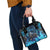Jofurr Boar Warrior Viking Shoulder Handbag Frost Viking Runes Blue Flame