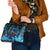 Jofurr Boar Warrior Viking Shoulder Handbag Frost Viking Runes Blue Flame