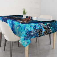 Jofurr Boar Warrior Viking Tablecloth Frost Viking Runes Blue Flame