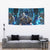 Jofurr Boar Warrior Viking Tapestry Frost Viking Runes Blue Flame