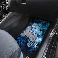 Eye of God Huginn and Muninn Viking Car Mats Odin Ravens in Frostflame and Runeflight Style