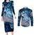 Eye of God Huginn and Muninn Viking Couples Matching Long Sleeve Bodycon Dress and Long Sleeve Button Shirt Odin Ravens in Frostflame and Runeflight Style