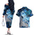 Eye of God Huginn and Muninn Viking Couples Matching Off The Shoulder Long Sleeve Dress and Hawaiian Shirt Odin Ravens in Frostflame and Runeflight Style