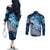 Eye of God Huginn and Muninn Viking Couples Matching Off The Shoulder Long Sleeve Dress and Long Sleeve Button Shirt Odin Ravens in Frostflame and Runeflight Style