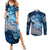 Eye of God Huginn and Muninn Viking Couples Matching Summer Maxi Dress and Long Sleeve Button Shirt Odin Ravens in Frostflame and Runeflight Style