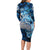 Eye of God Huginn and Muninn Viking Family Matching Long Sleeve Bodycon Dress and Hawaiian Shirt Odin Ravens in Frostflame and Runeflight Style