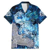 Eye of God Huginn and Muninn Viking Family Matching Mermaid Dress and Hawaiian Shirt Odin Ravens in Frostflame and Runeflight Style