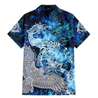 Eye of God Huginn and Muninn Viking Family Matching Mermaid Dress and Hawaiian Shirt Odin Ravens in Frostflame and Runeflight Style