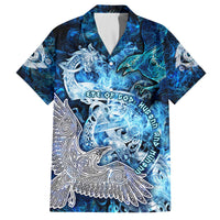 Eye of God Huginn and Muninn Viking Family Matching Off The Shoulder Long Sleeve Dress and Hawaiian Shirt Odin Ravens in Frostflame and Runeflight Style
