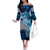 Eye of God Huginn and Muninn Viking Family Matching Off The Shoulder Long Sleeve Dress and Hawaiian Shirt Odin Ravens in Frostflame and Runeflight Style