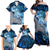 Eye of God Huginn and Muninn Viking Family Matching Off Shoulder Maxi Dress and Hawaiian Shirt Odin Ravens in Frostflame and Runeflight Style