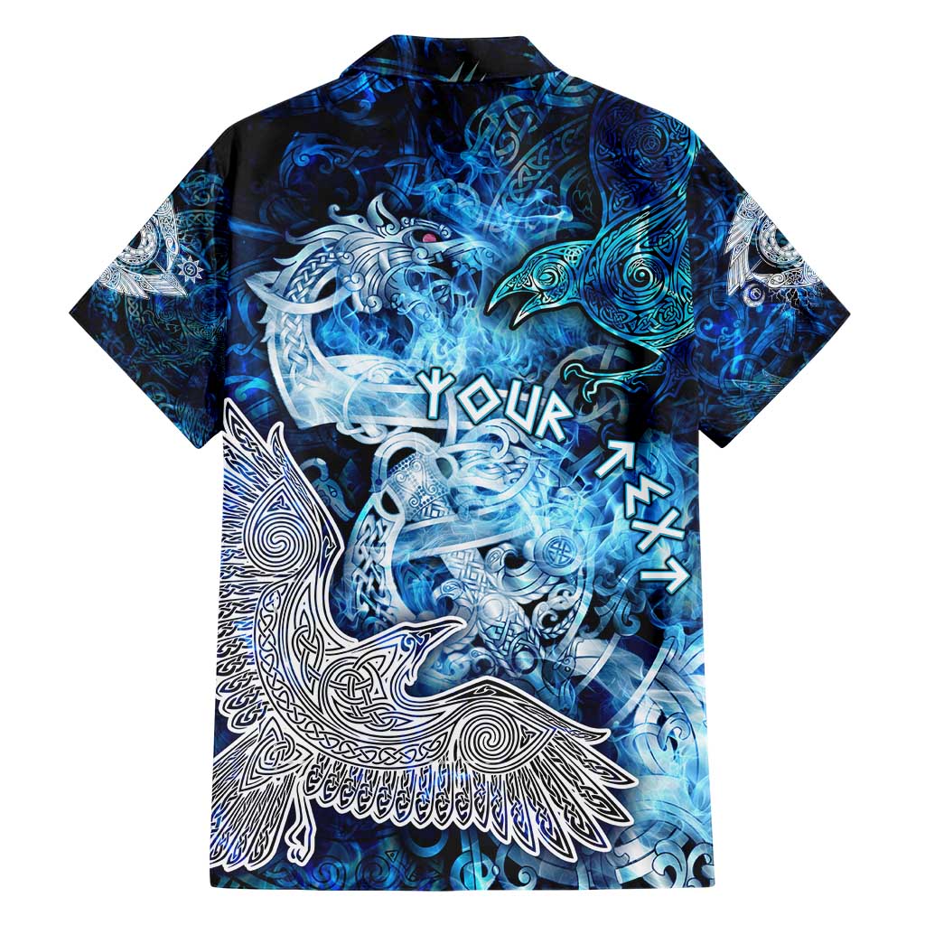 Eye of God Huginn and Muninn Viking Family Matching Short Sleeve Bodycon Dress and Hawaiian Shirt Odin Ravens in Frostflame and Runeflight Style