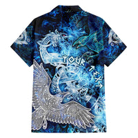 Eye of God Huginn and Muninn Viking Hawaiian Shirt Odin Ravens in Frostflame and Runeflight Style