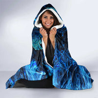 Eye of God Huginn and Muninn Viking Hooded Blanket Odin Ravens in Frostflame and Runeflight Style