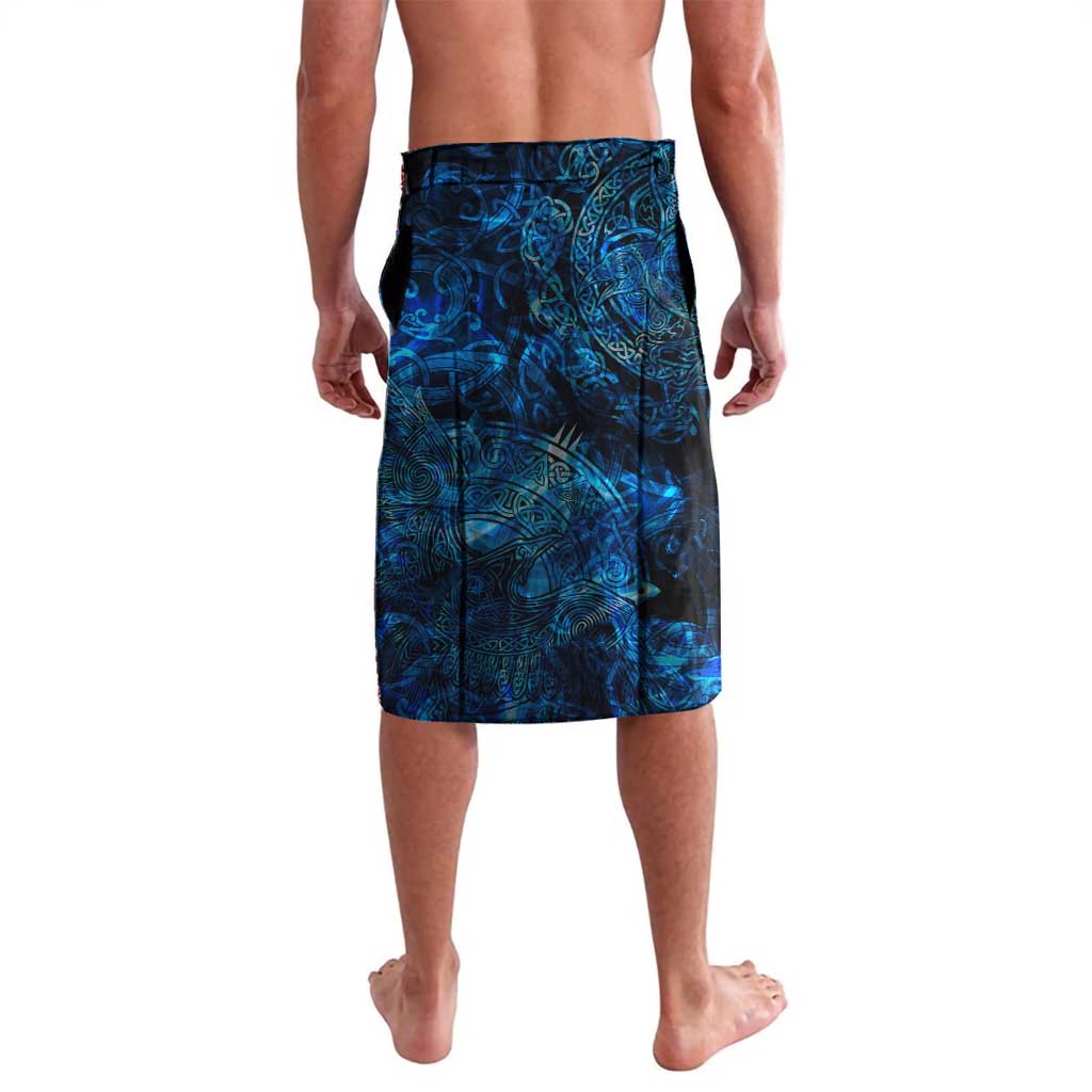 Eye of God Huginn and Muninn Viking Lavalava Odin Ravens in Frostflame and Runeflight Style