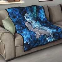 Eye of God Huginn and Muninn Viking Quilt Odin Ravens in Frostflame and Runeflight Style