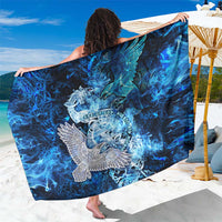 Eye of God Huginn and Muninn Viking Sarong Odin Ravens in Frostflame and Runeflight Style