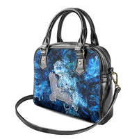 Eye of God Huginn and Muninn Viking Shoulder Handbag Odin Ravens in Frostflame and Runeflight Style