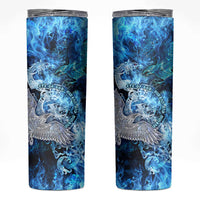 Eye of God Huginn and Muninn Viking Skinny Tumbler Odin Ravens in Frostflame and Runeflight Style