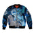 Eye of God Huginn and Muninn Viking Sleeve Zip Bomber Jacket Odin Ravens in Frostflame and Runeflight Style