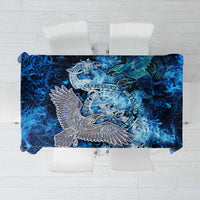 Eye of God Huginn and Muninn Viking Tablecloth Odin Ravens in Frostflame and Runeflight Style