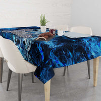 Eye of God Huginn and Muninn Viking Tablecloth Odin Ravens in Frostflame and Runeflight Style
