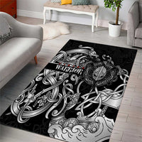 Viking Warrior Area Rug Tales Entwined in Nordic Knotwork