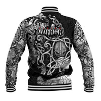 Viking Warrior Baseball Jacket Tales Entwined in Nordic Knotwork