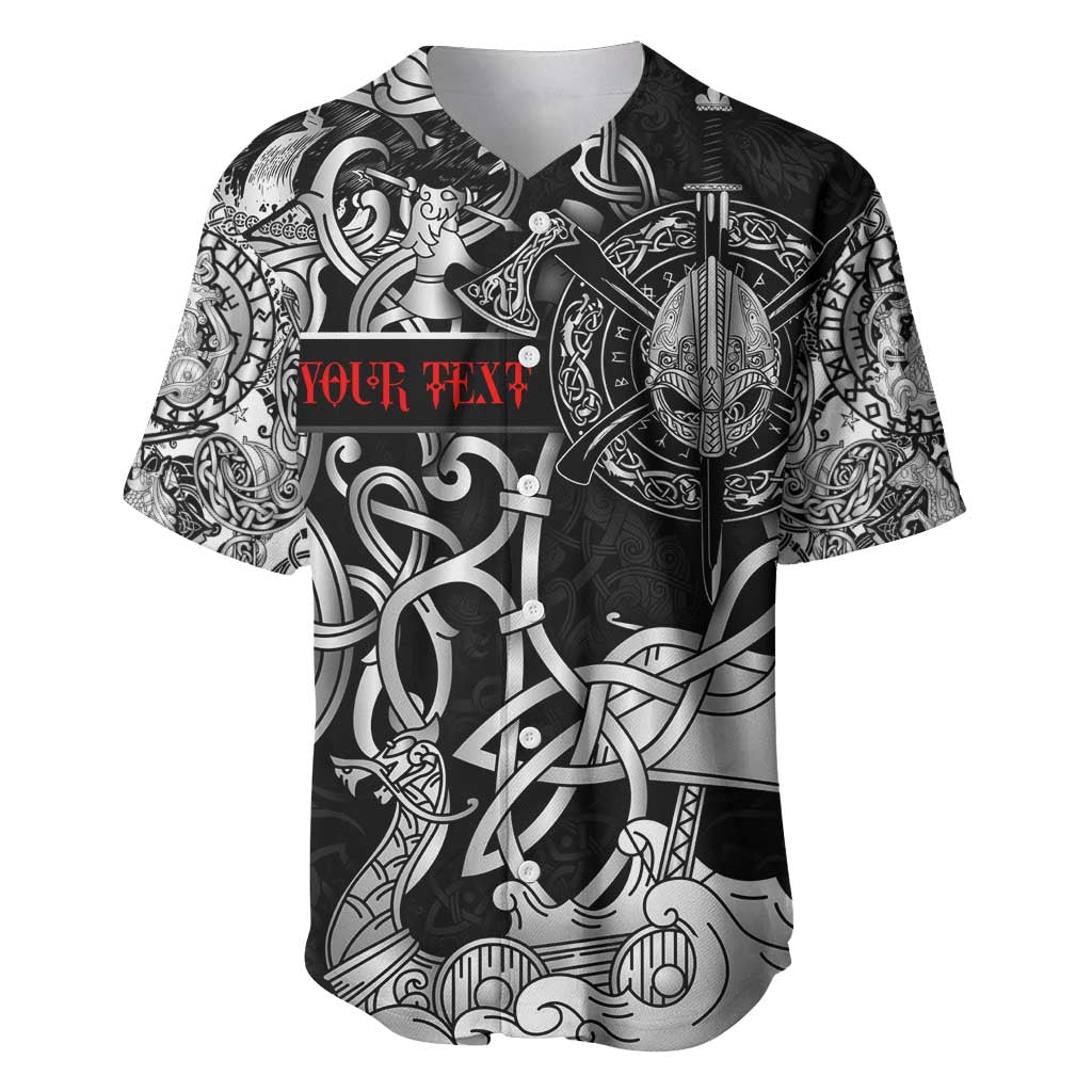 Viking Warrior Baseball Jersey Tales Entwined in Nordic Knotwork