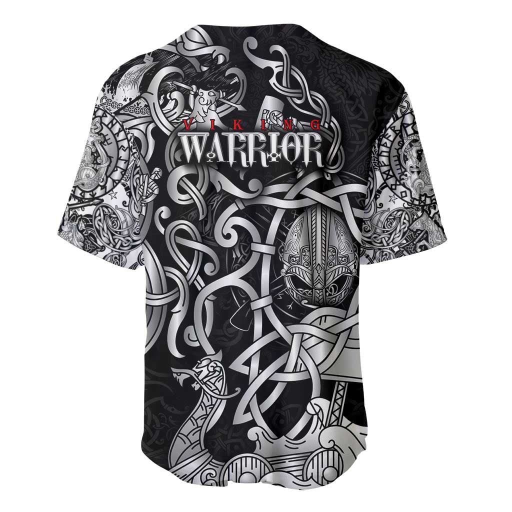Viking Warrior Baseball Jersey Tales Entwined in Nordic Knotwork