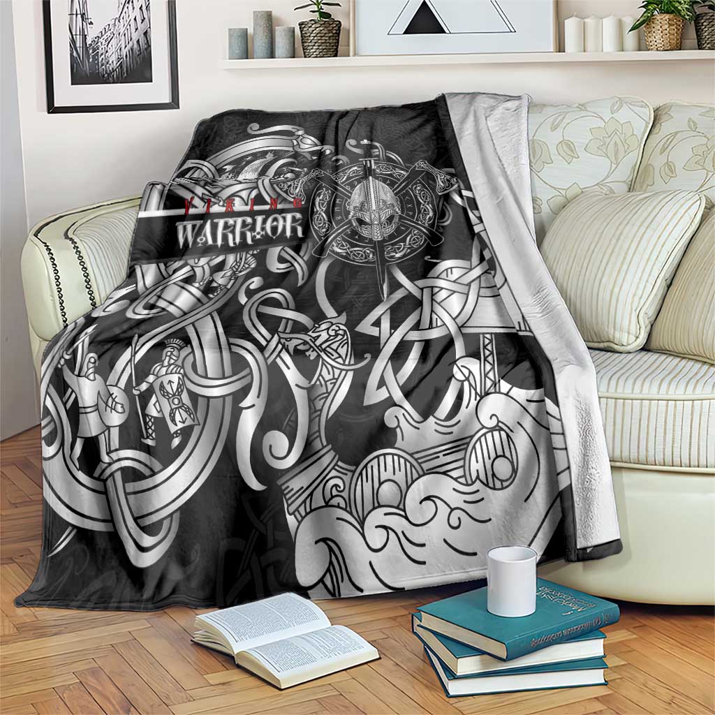 Viking Warrior Blanket Tales Entwined in Nordic Knotwork