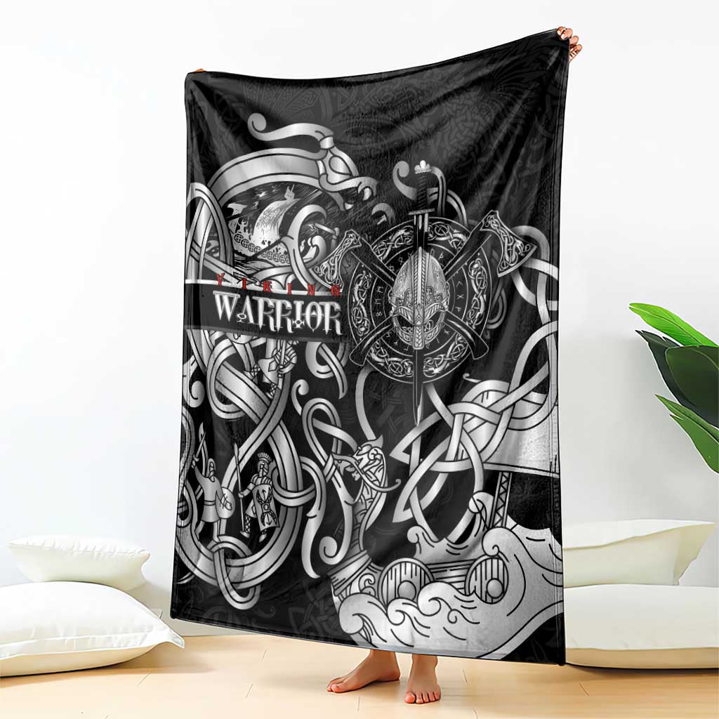 Viking Warrior Blanket Tales Entwined in Nordic Knotwork