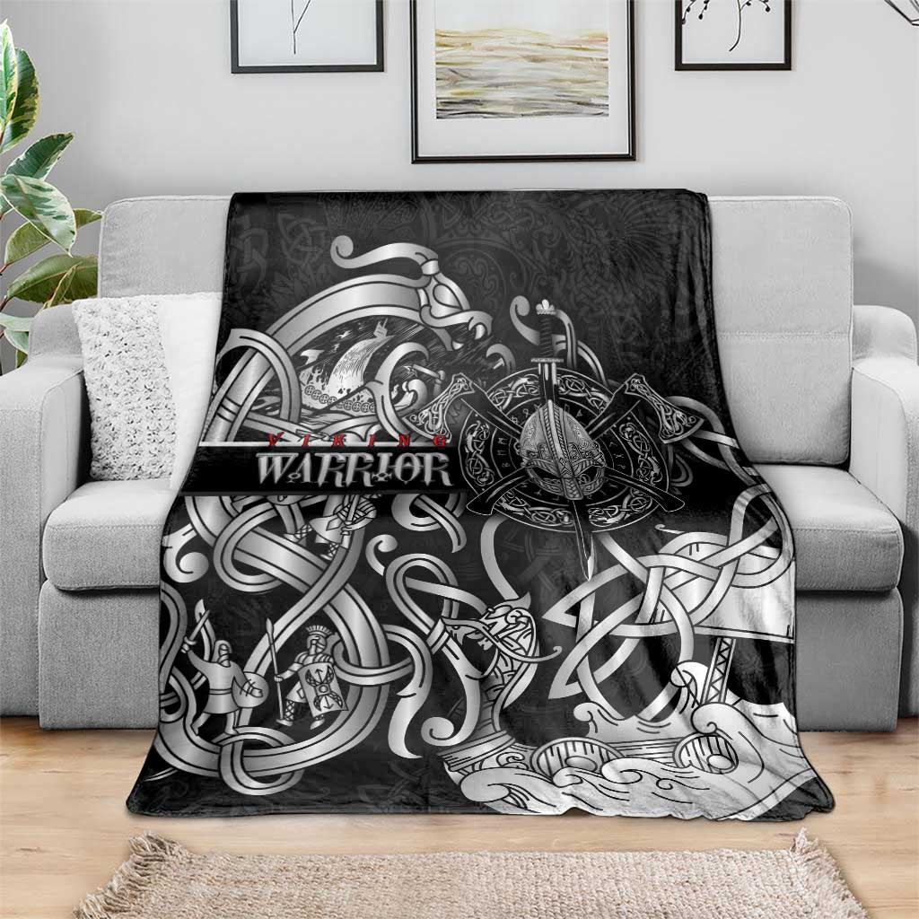 Viking Warrior Blanket Tales Entwined in Nordic Knotwork