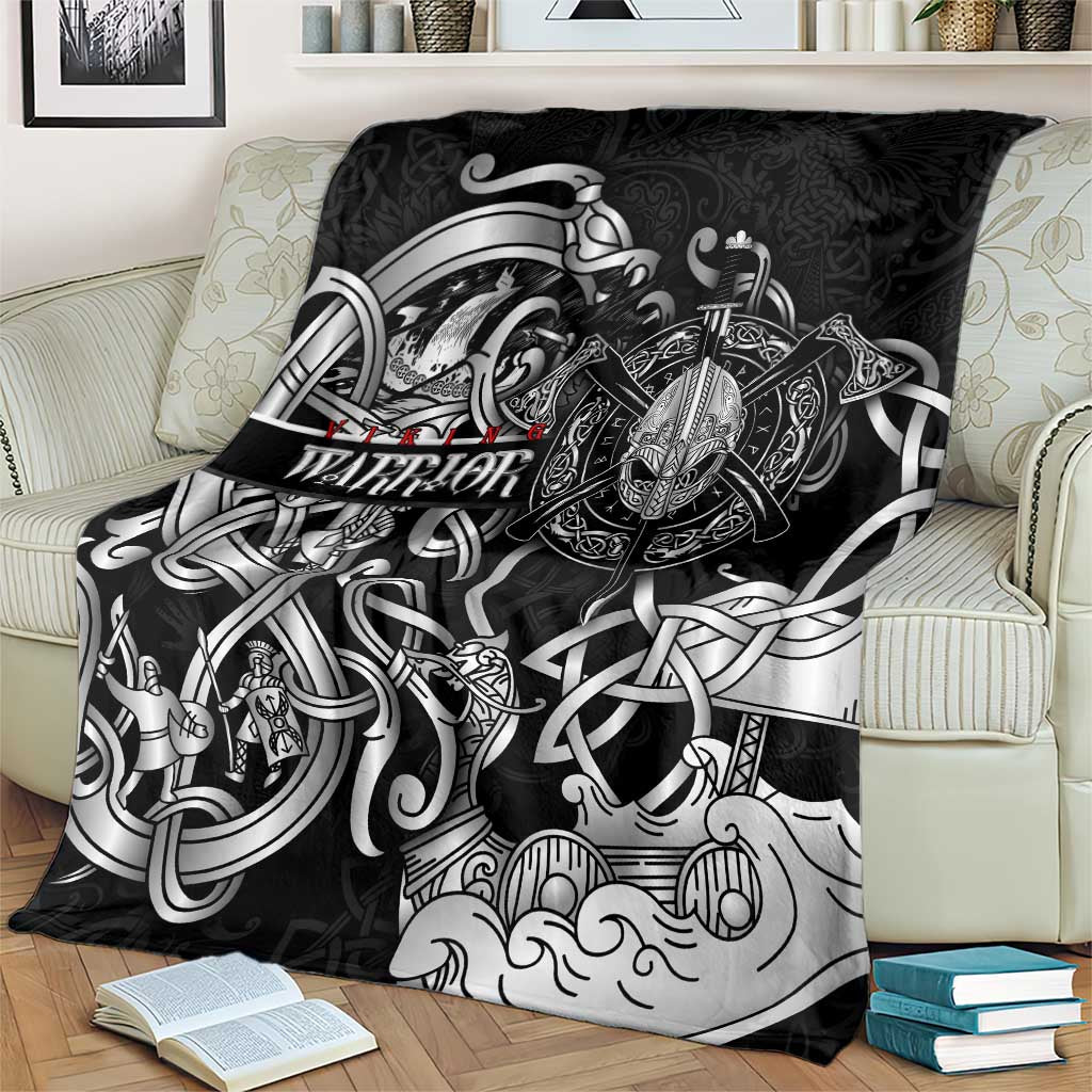 Viking Warrior Blanket Tales Entwined in Nordic Knotwork