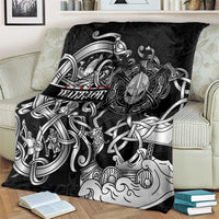Viking Warrior Blanket Tales Entwined in Nordic Knotwork