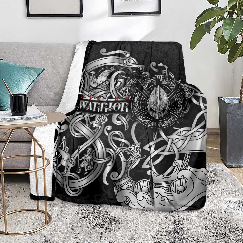 Viking Warrior Blanket Tales Entwined in Nordic Knotwork