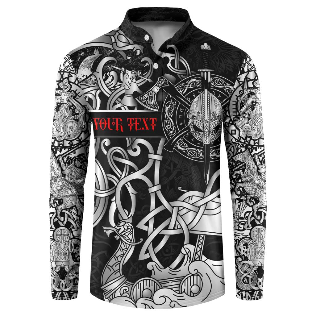 Viking Warrior Button Sweatshirt Tales Entwined in Nordic Knotwork