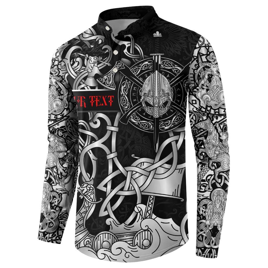 Viking Warrior Button Sweatshirt Tales Entwined in Nordic Knotwork