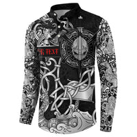 Viking Warrior Button Sweatshirt Tales Entwined in Nordic Knotwork