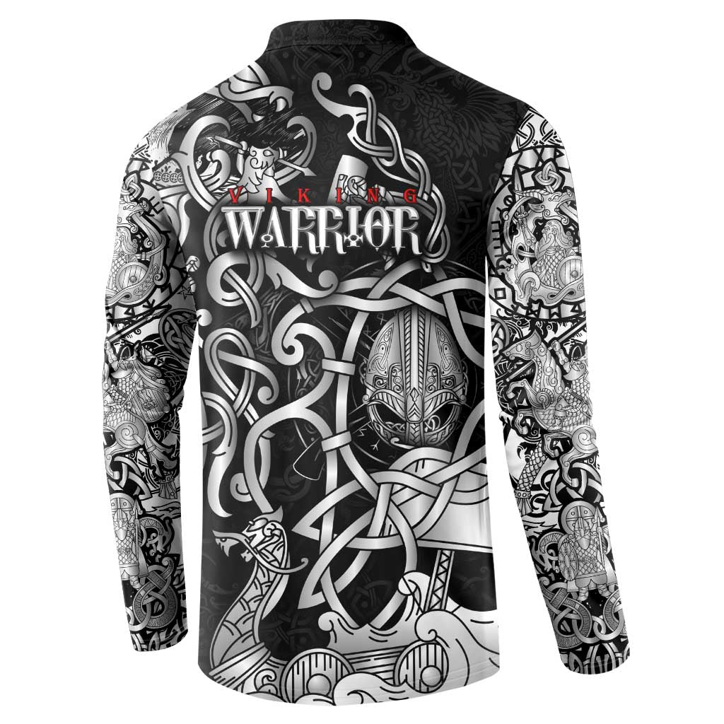 Viking Warrior Button Sweatshirt Tales Entwined in Nordic Knotwork