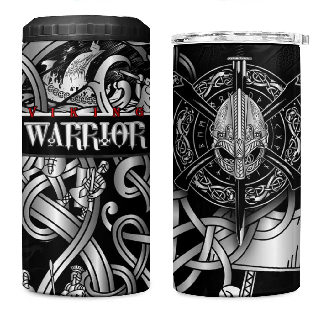 Viking Warrior 4 in 1 Can Cooler Tumbler Tales Entwined in Nordic Knotwork DT02