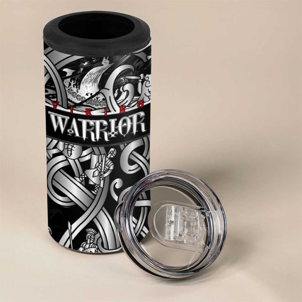 Viking Warrior 4 in 1 Can Cooler Tumbler Tales Entwined in Nordic Knotwork